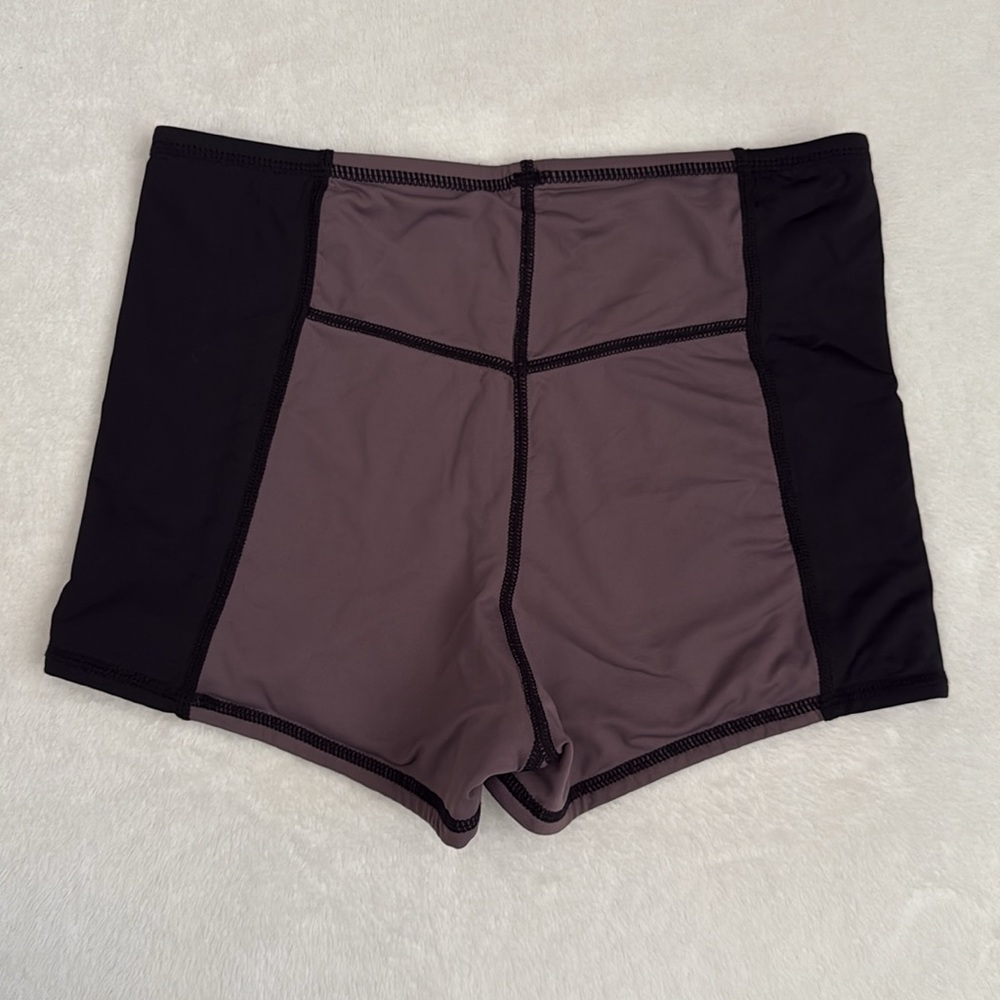 L*Space | Verona Reversible Swim Short Active Bikini Bottom Black/Purple (S) - Picture 13 of 16